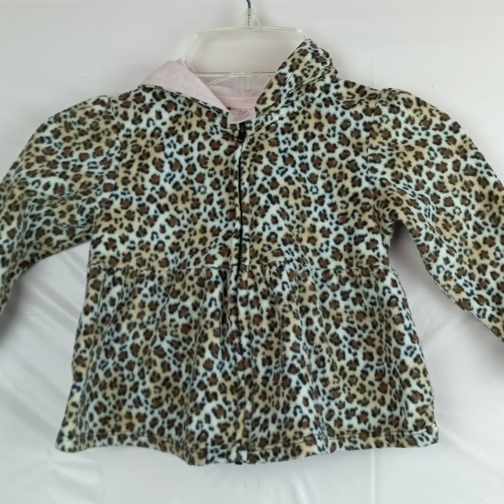 Leopard print baby girls sweater